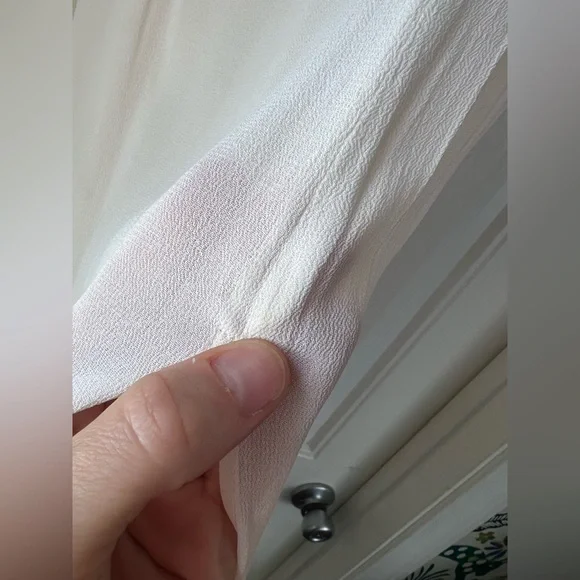 Reformation White Midi Slip Dress with Thigh Slit - Picture 9 of 11